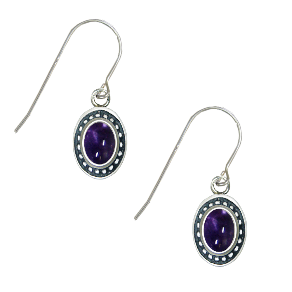 Sterling Silver Iolite Gemstone Drop Dangle Earrings